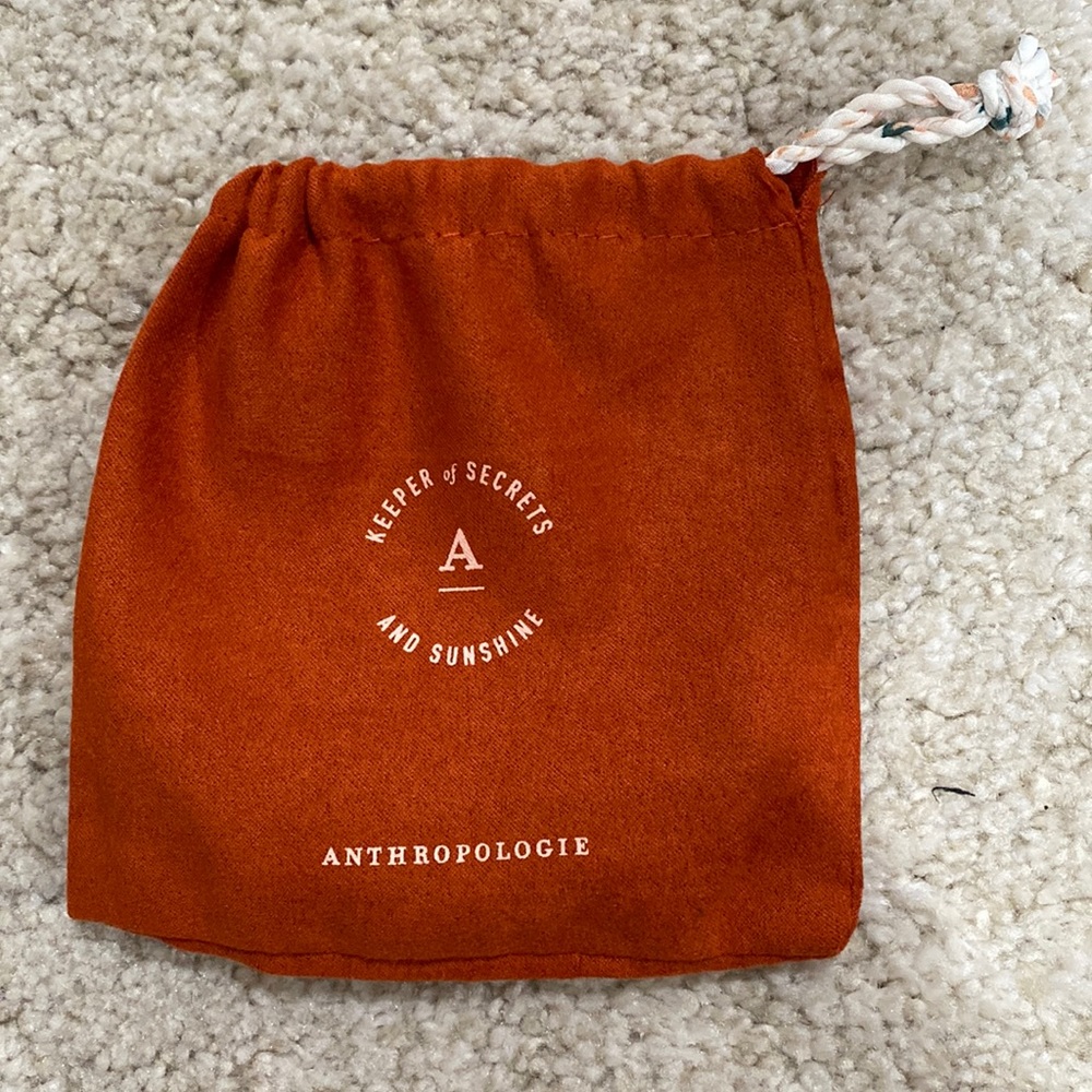 Anthropologie small reusable cloth jewelry bag holder